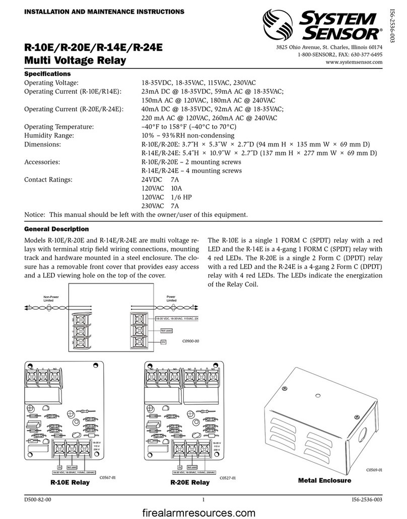 System Sensor R-10E Manual de usuario