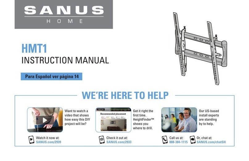 Sanus HMT1 Manual de usuario