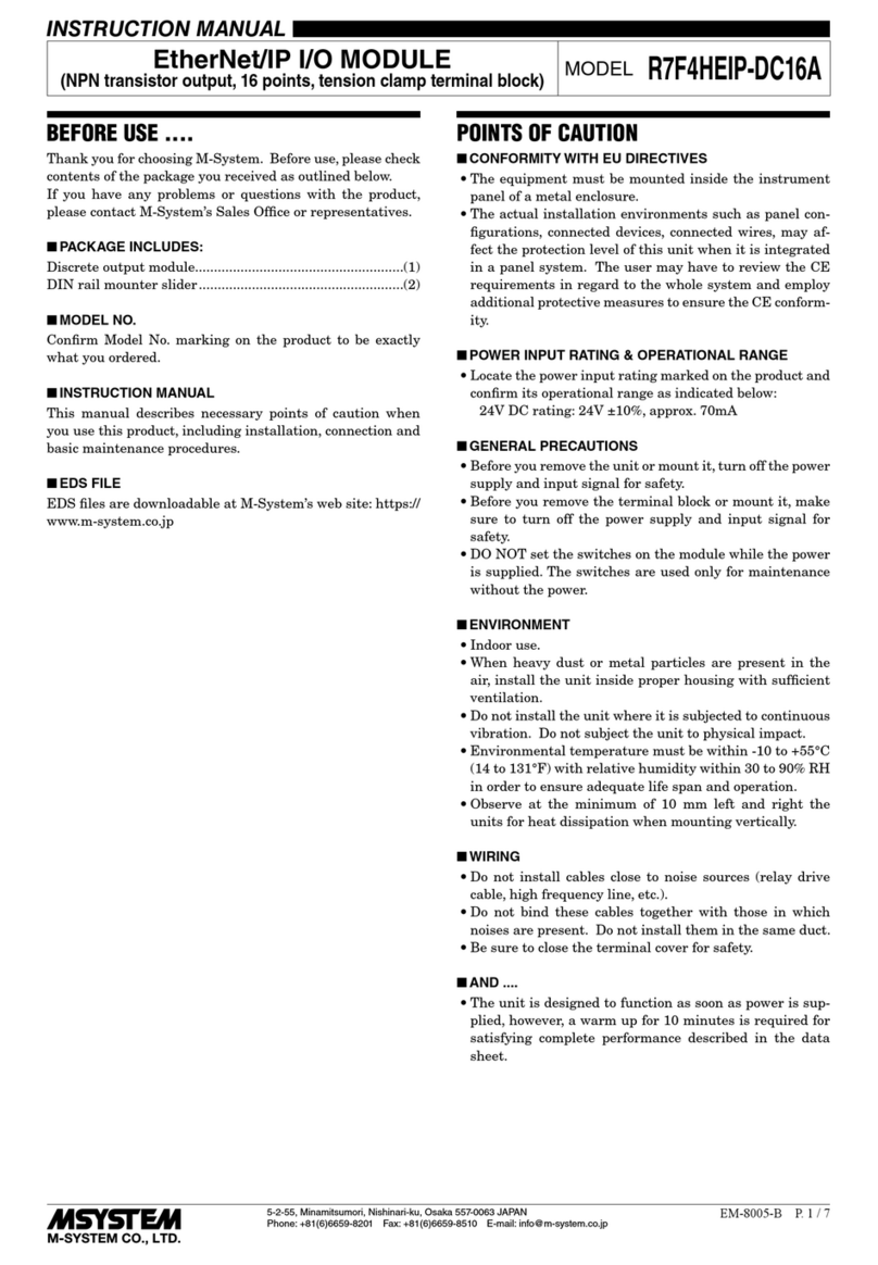 M-system R7F4HEIP-DC16A Manual de usuario