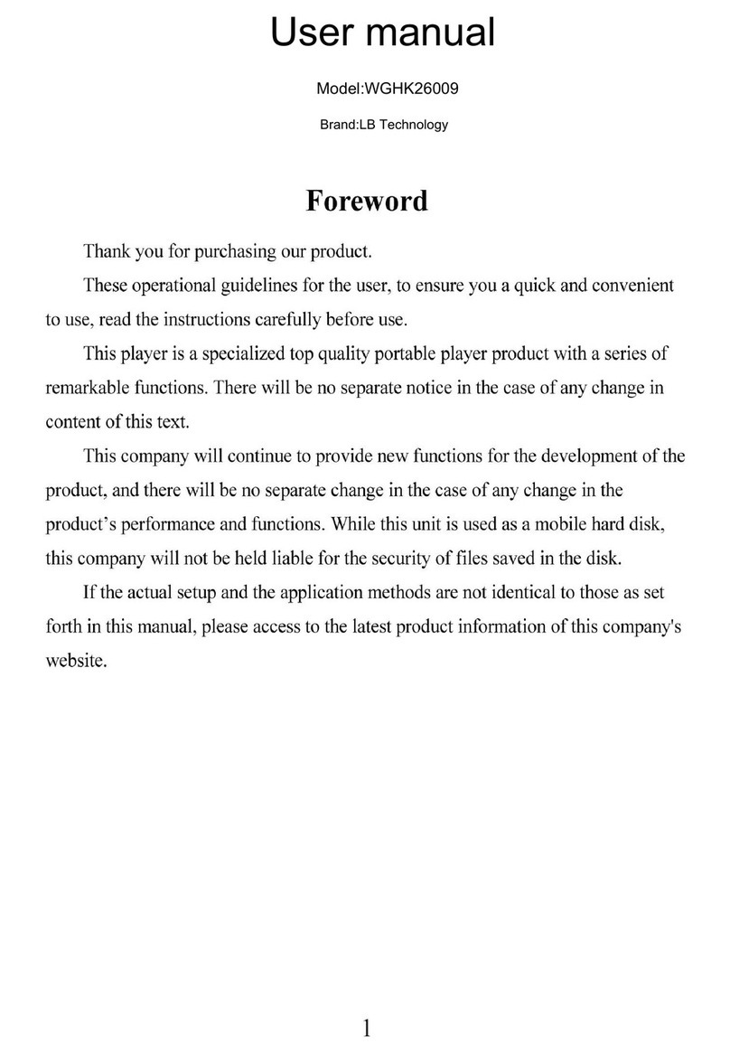LB Technology WGHK26009 Manual de usuario