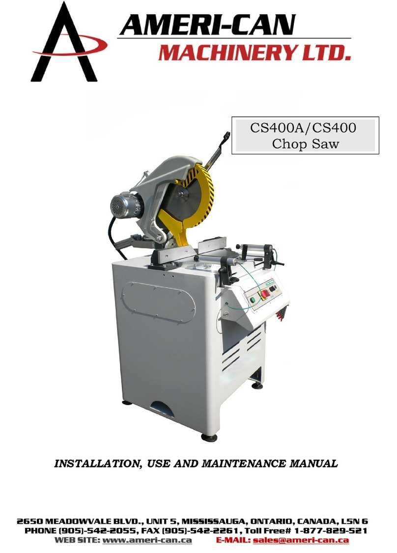 AMERI-CAN MACHINERY CS400A Manual de usuario