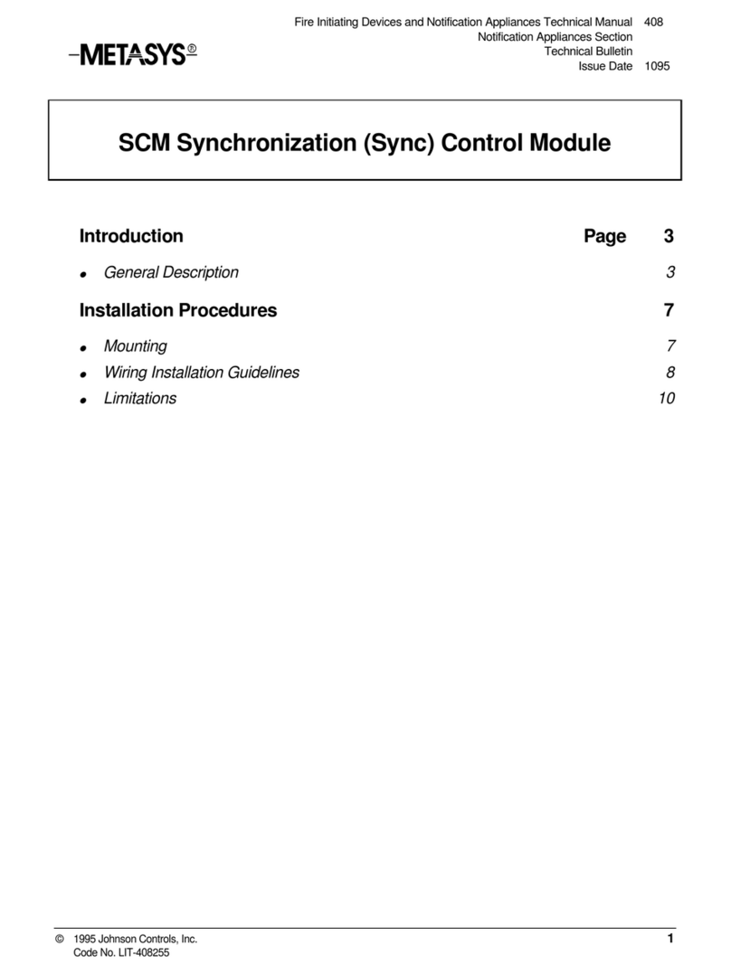 Metasys SCM Synchronization Manual de usuario Metasys SCM Synchronization Manual de usuario