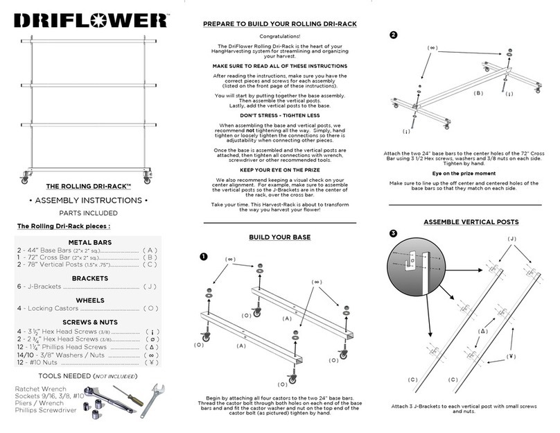 DRIFLOWER THE ROLLING DRI-RACK Manual de usuario