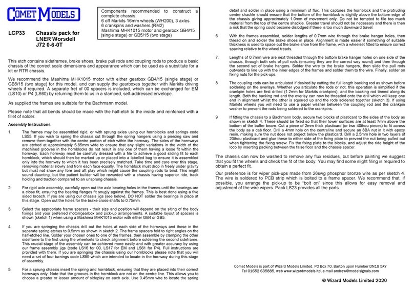 Comet Models LCP33 Manual de usuario