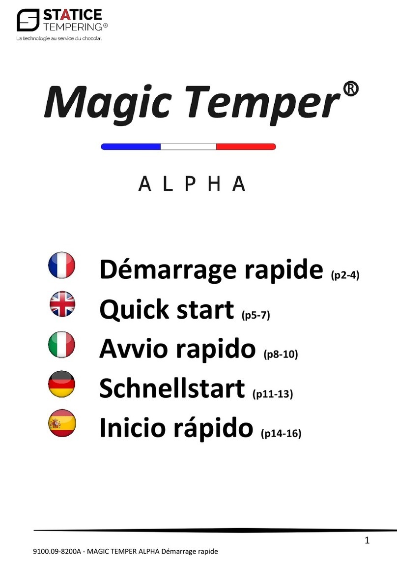 STATICE TEMPERING Magic Temper ALPHA Manual de usuario