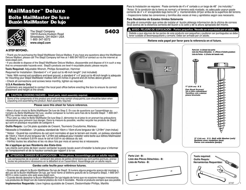 Step 2 MailMaster Deluxe Manual de usuario