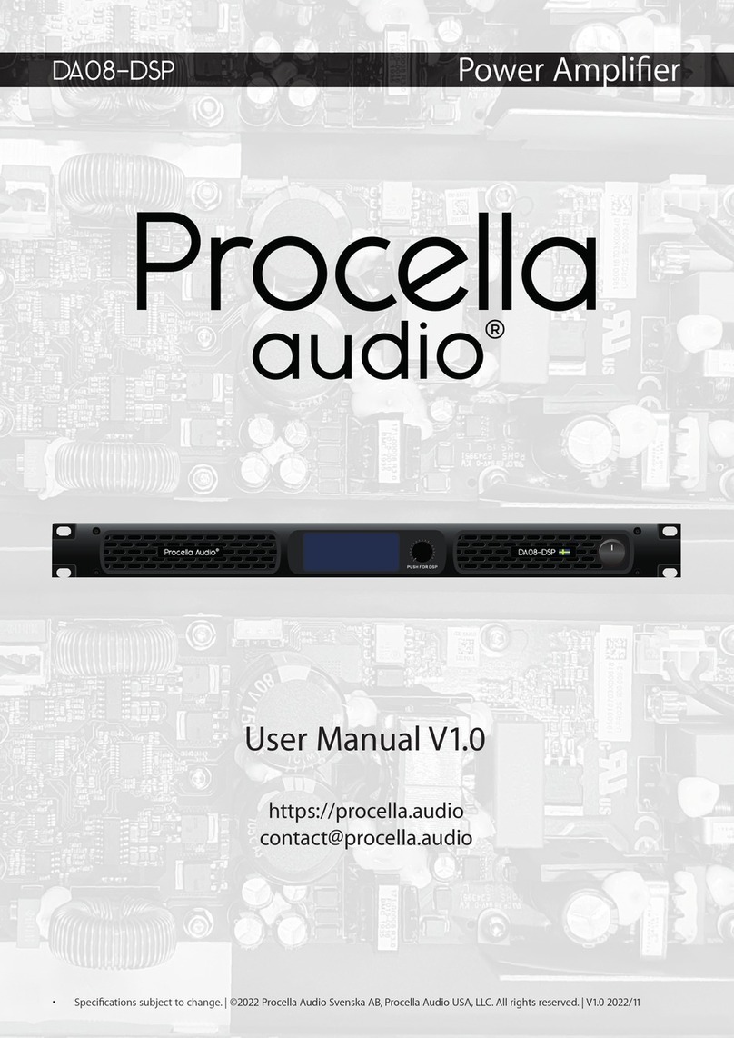 PROCELLA AUDIO DA08-DSP Manual de usuario