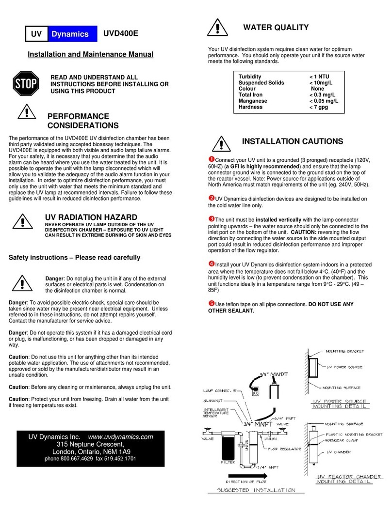 UV Dynamics UVD400E Manual