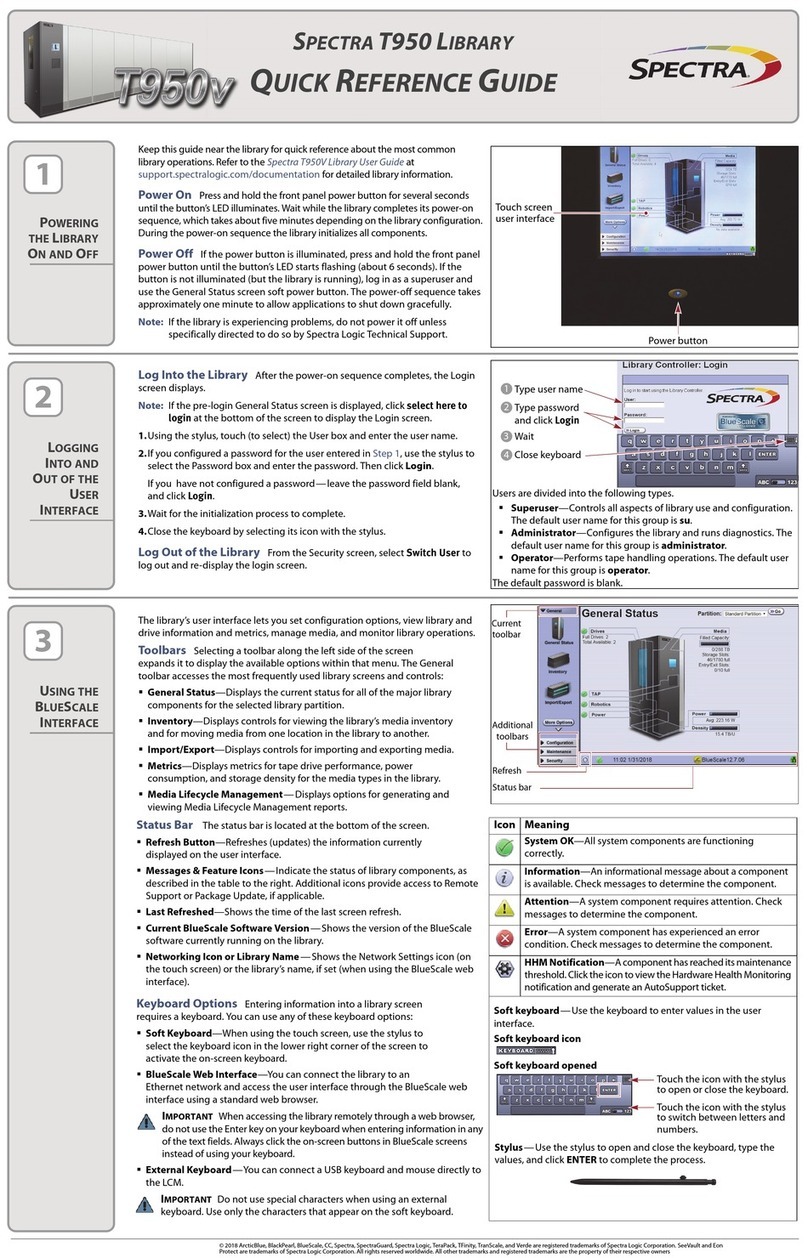Spectra Logic Spectra T950V Manual de usuario