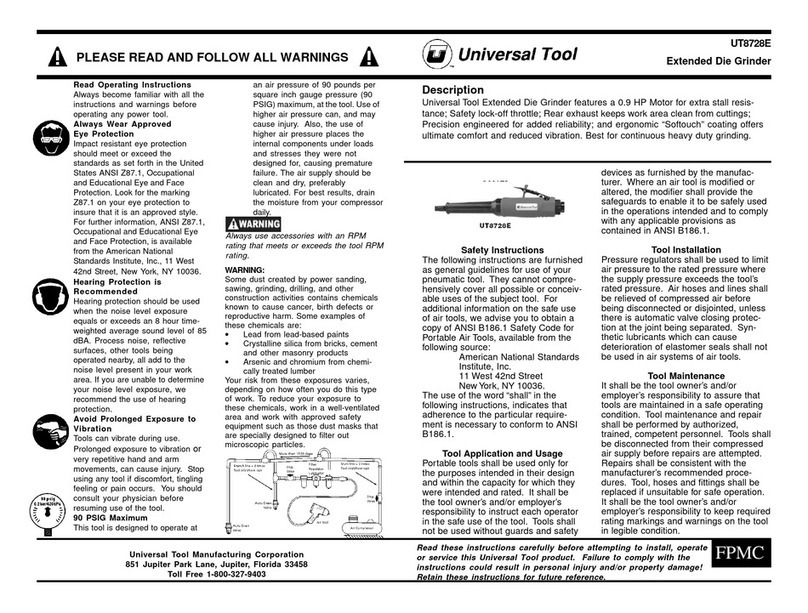 Universal Tool UT8728E Manual de usuario