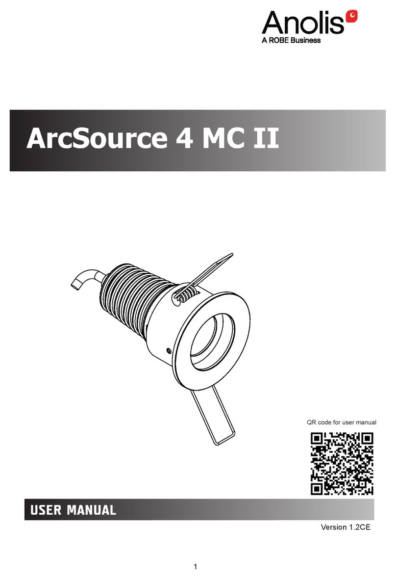 Robe Anolis ArcSource 4 MC II Manual de usuario Robe Anolis ArcSource 4 MC II Manual de usuario