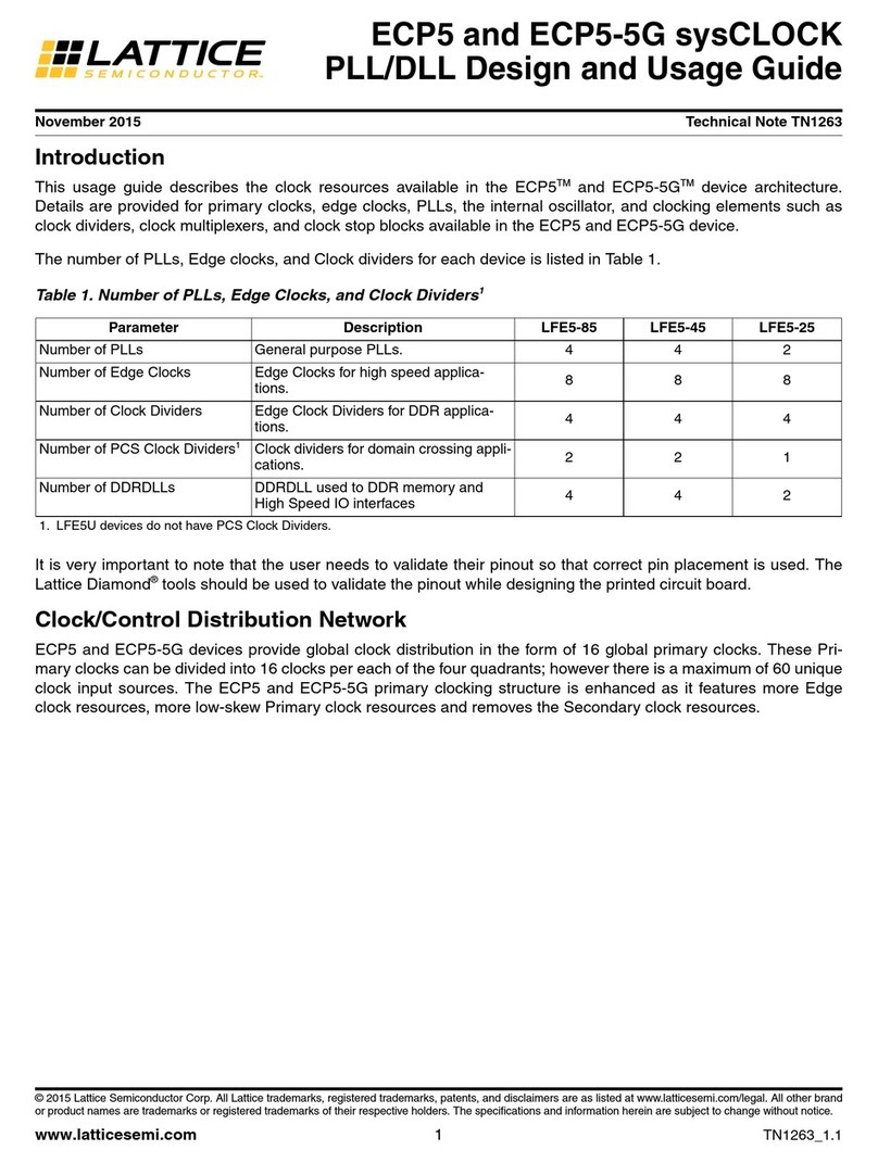 Lattice Semiconductor sysCLOCK ECP5 Manual de lista de piezas