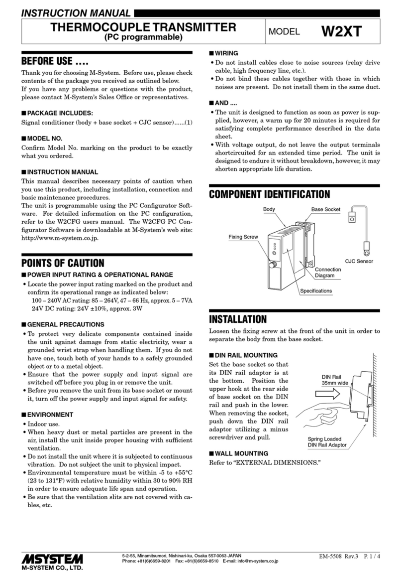M-system W2XT Manual de usuario