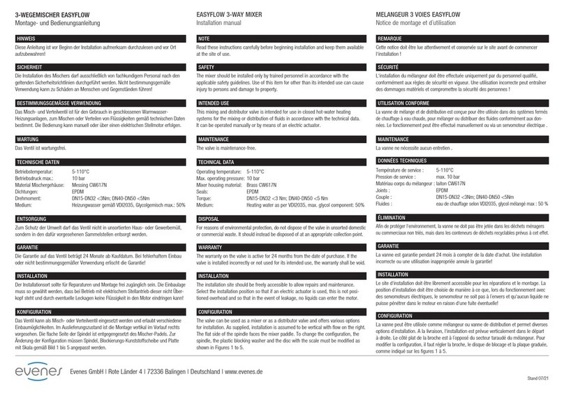 evenes EASYFLOW Manual de usuario