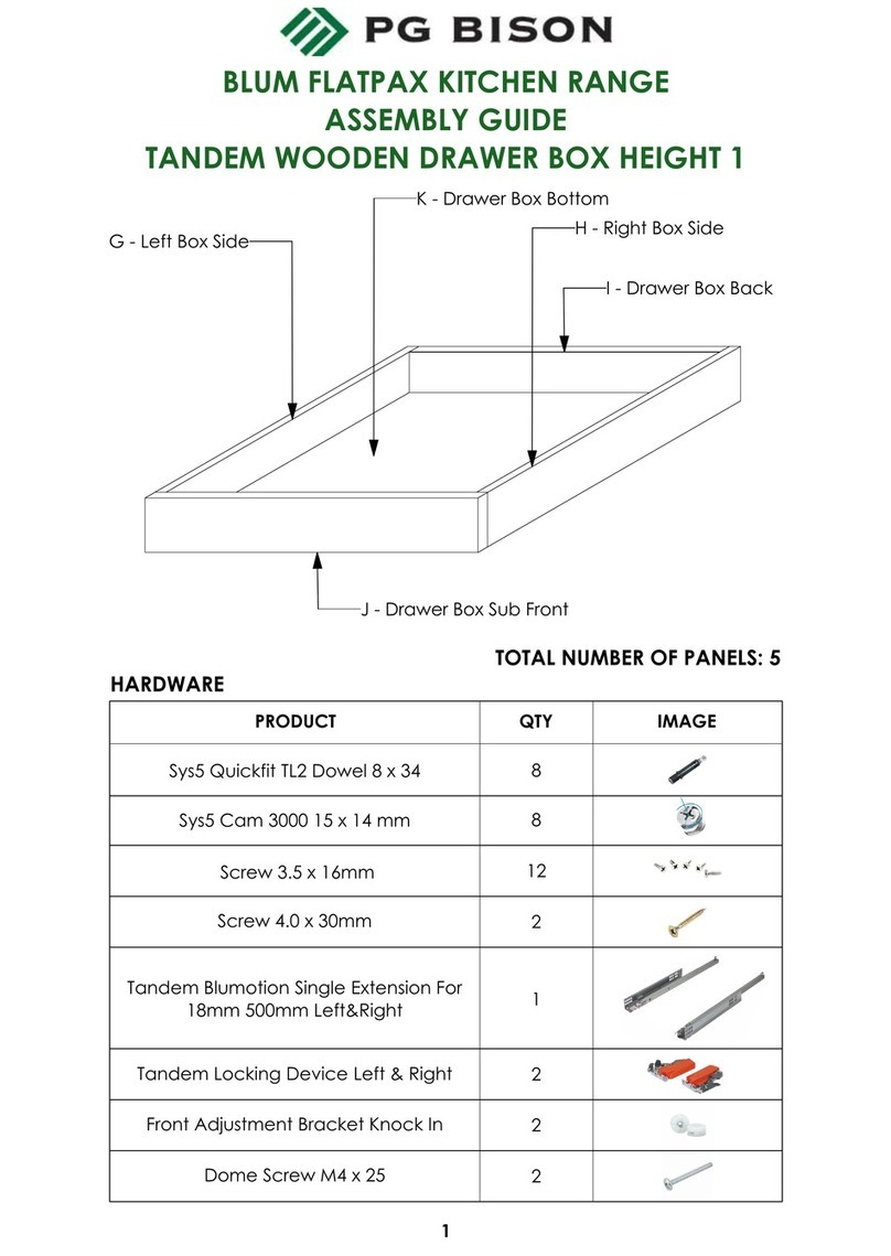 PG BISON BLUM FLATPAX KITCHEN Manual de usuario