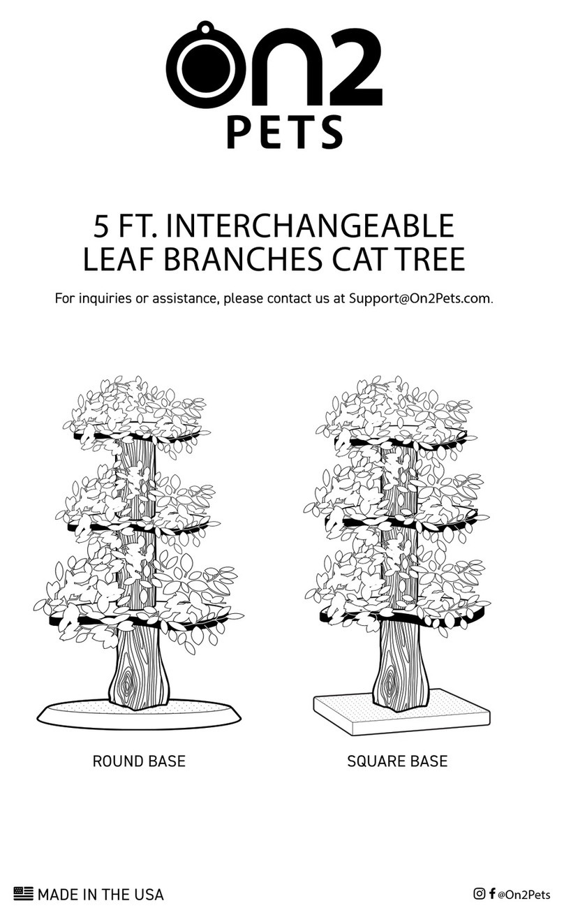 on2 PETS 5 FT. INTERCHANGEABLE LEAF BRANCHES CAT TREE Manual de usuario