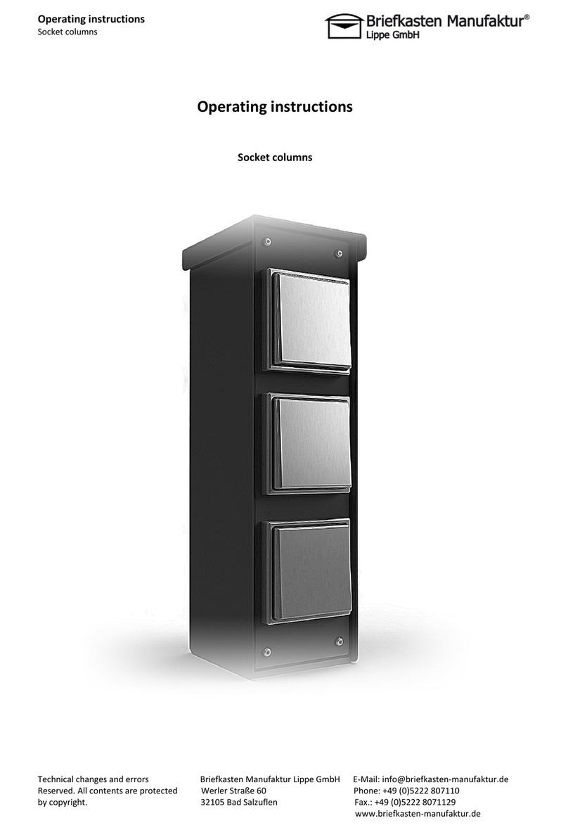 Briefkasten Manufaktur Basic Socket Column Manual de usuario Briefkasten Manufaktur Basic Socket Column Manual de usuario