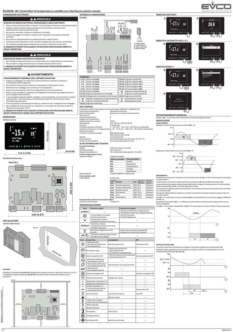 Evco EVJS500 Manual de usuario