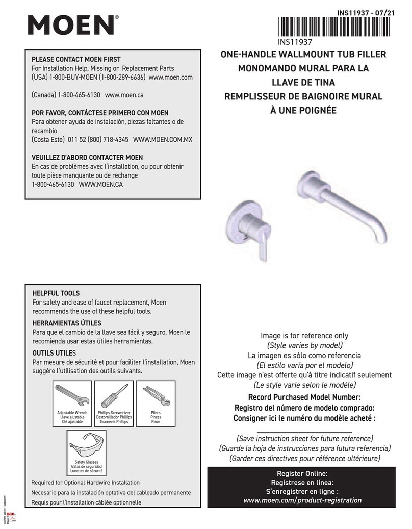 Moen WT961BL Manual de usuario