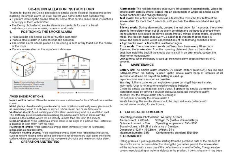Deling Electron SD-436 Manual de usuario