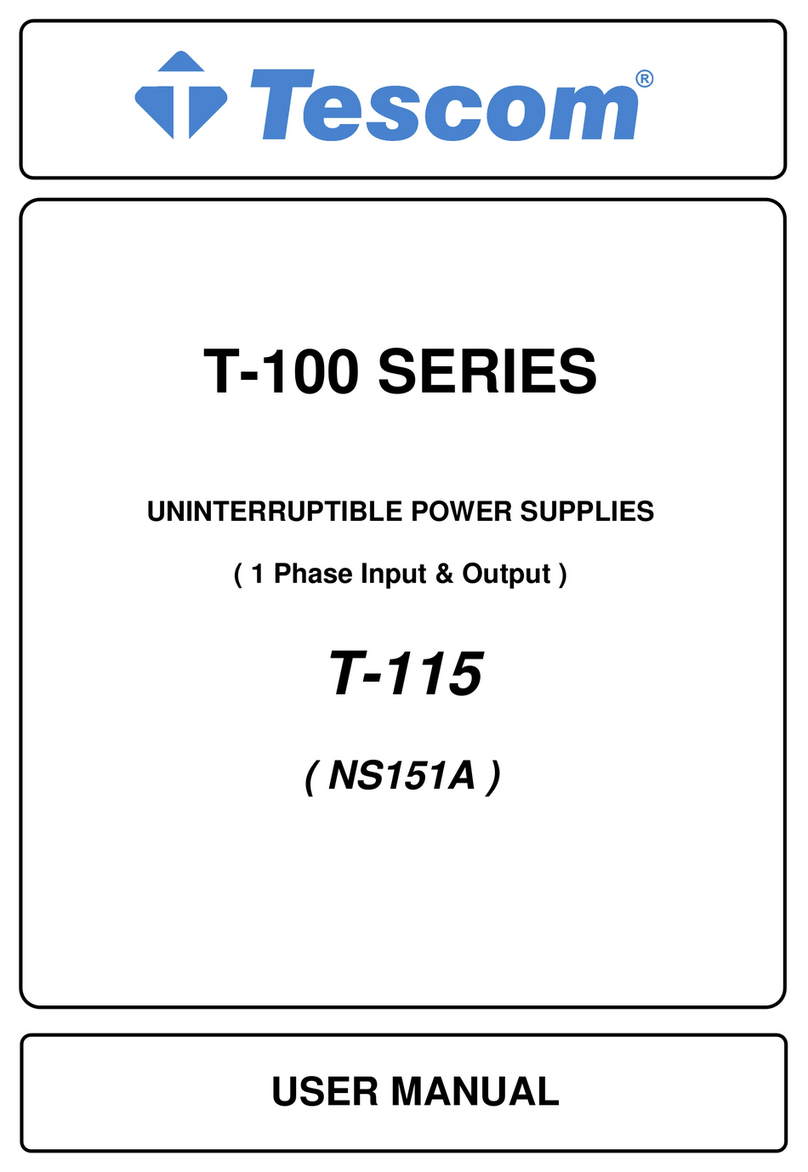 Tescom T-100 Series Manual de usuario