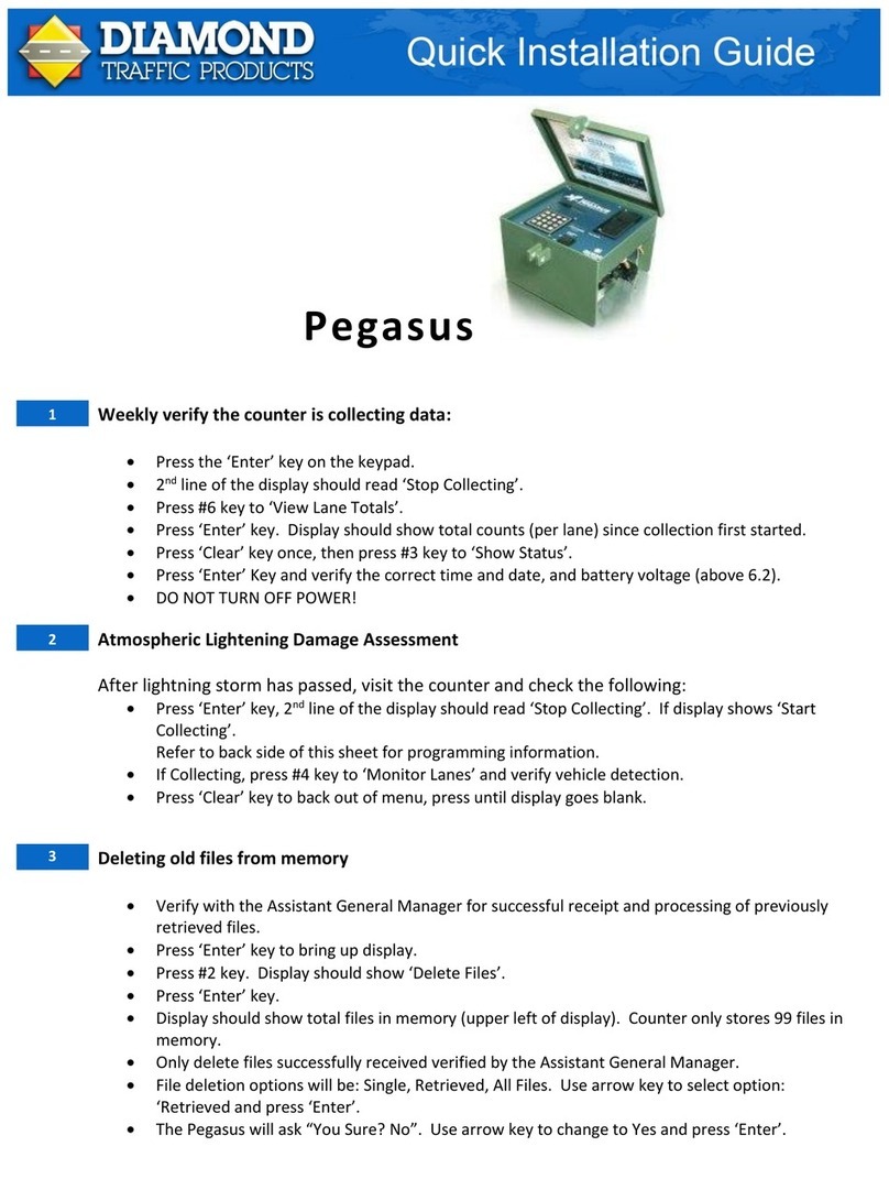 Diamond Traffic Products Pegasus Manual de usuario Diamond Traffic Products Pegasus Manual de usuario