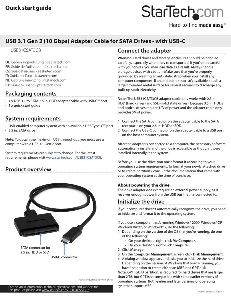 StarTech.com USB31CSAT3CB Manual de usuario