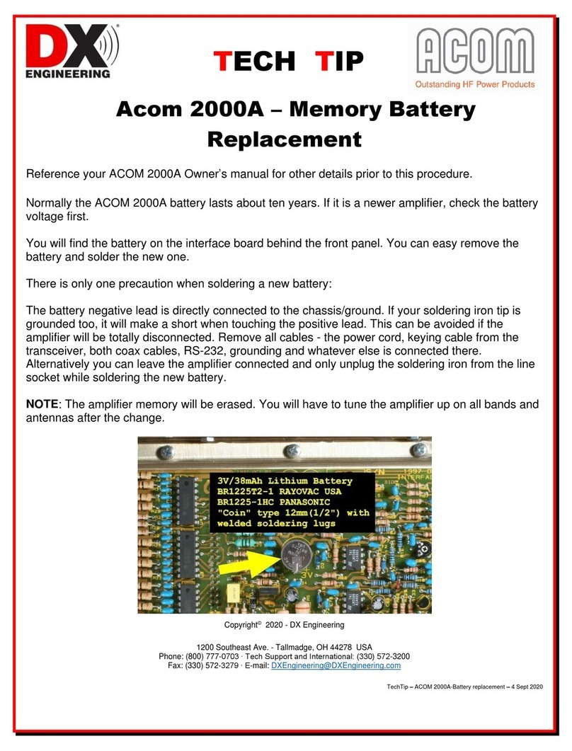 DX Engineering Acom 2000A Manual de uso y cuidado