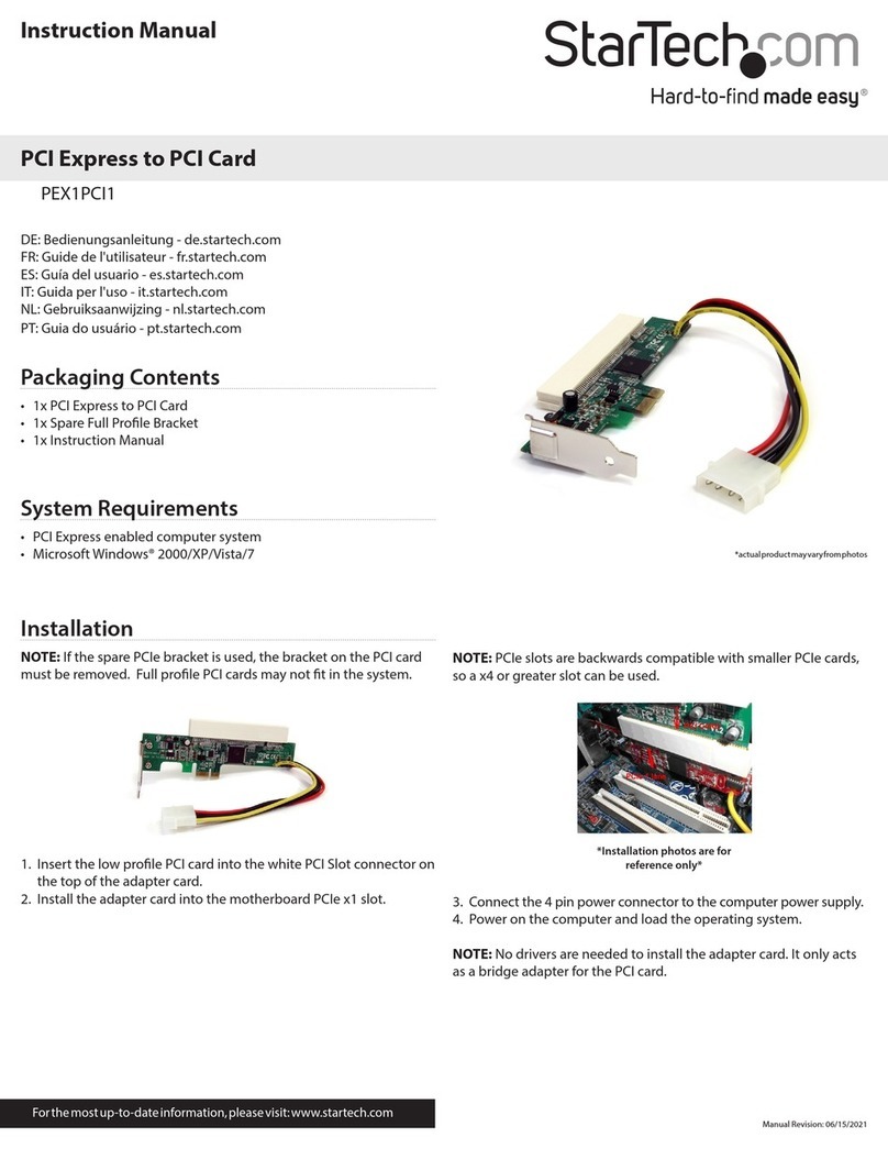 StarTech.com PEX1PCI1 Manual de usuario