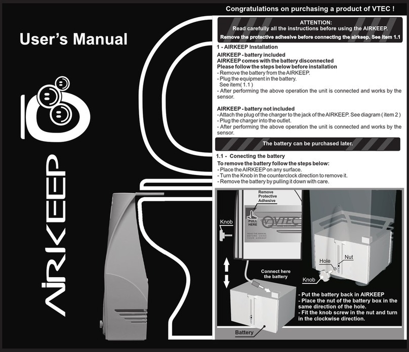 V-Tec AIRKEEP Manual de usuario V-Tec AIRKEEP Manual de usuario