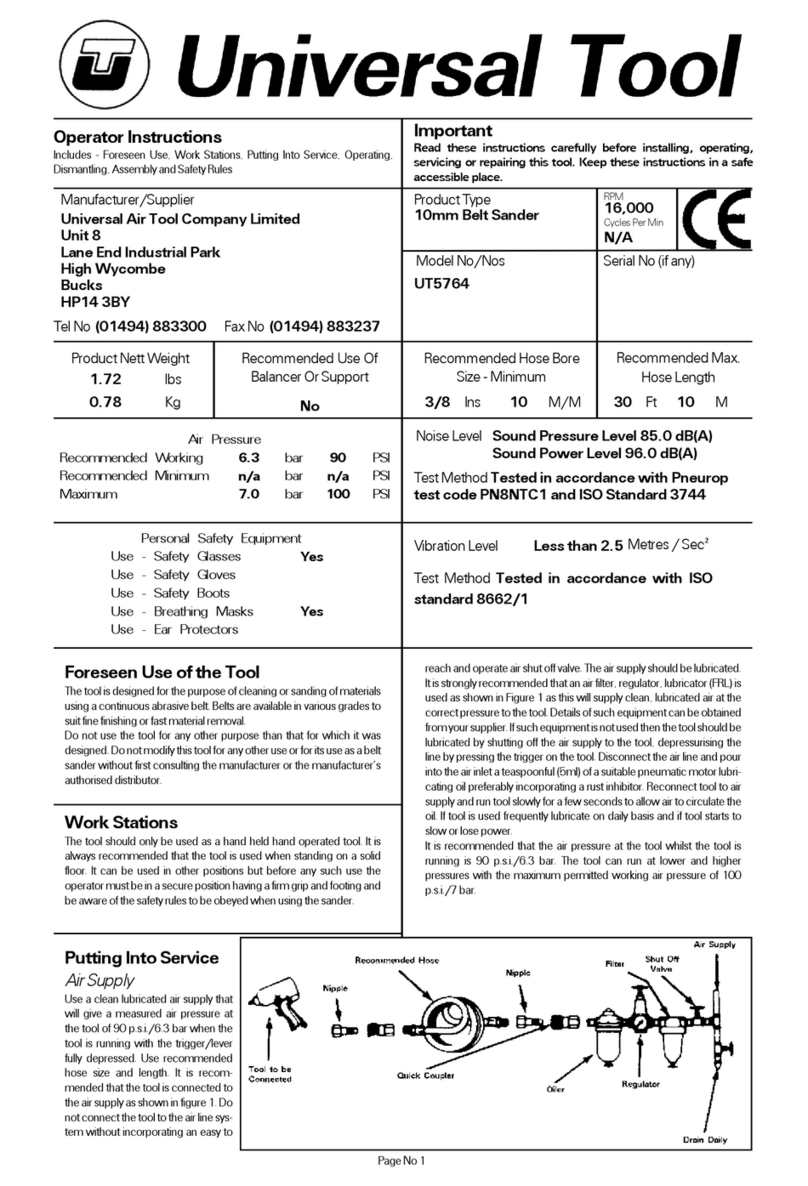 Universal Tool UT5764 Especificaciones