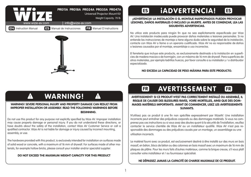 Wize PRG11A Manual de usuario Wize PRG11A Manual de usuario