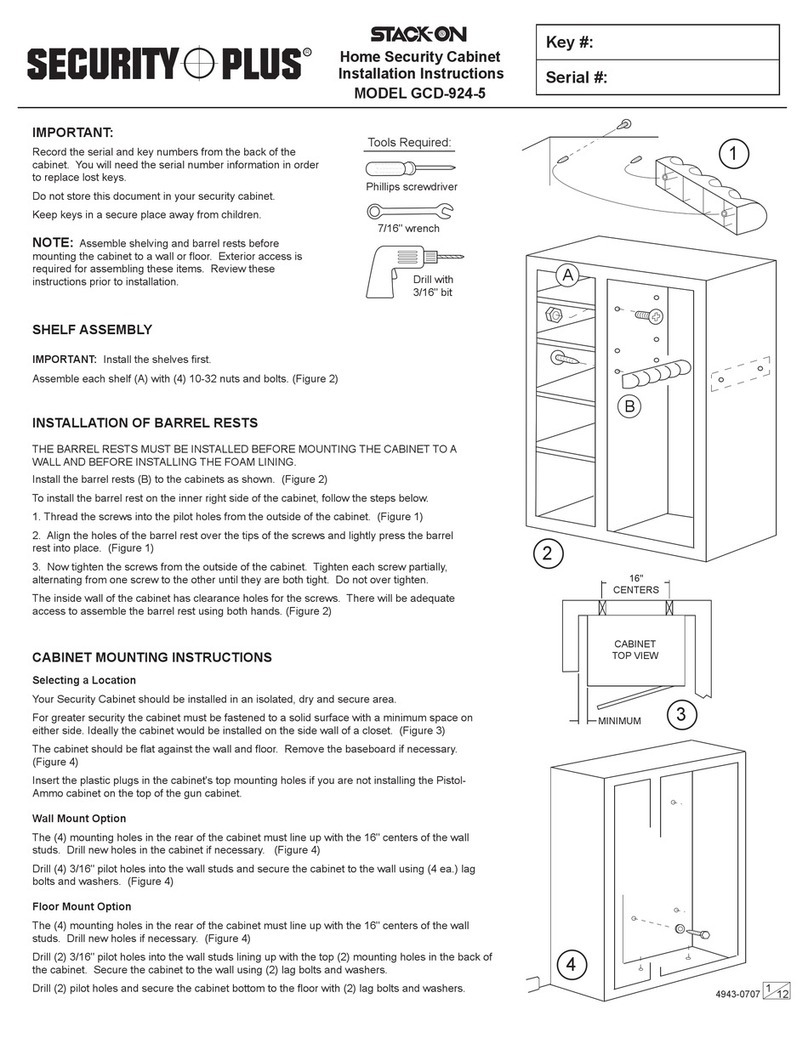 Security + Stack-On GCD-924-5 Manual de usuario