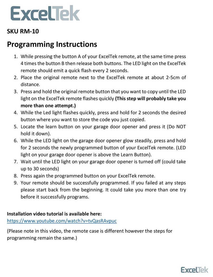 ExcelTek RM-10 Manual de usuario