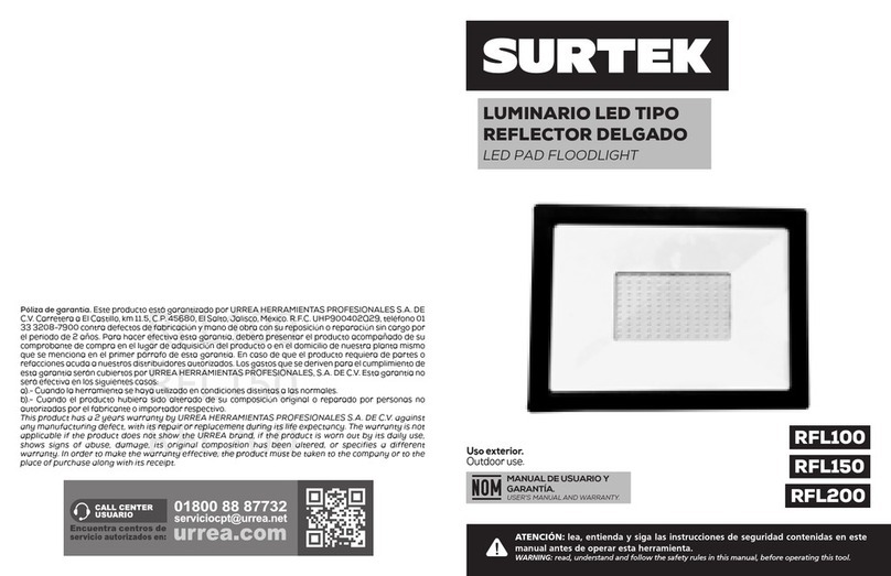 Surtek RFL100 Manual de usuario