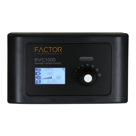 Factor Electronics RVC1000 Manual de usuario Factor Electronics RVC1000 Manual de usuario