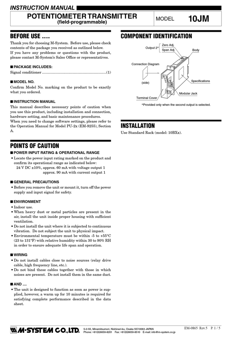 M-system 10JM Manual de usuario