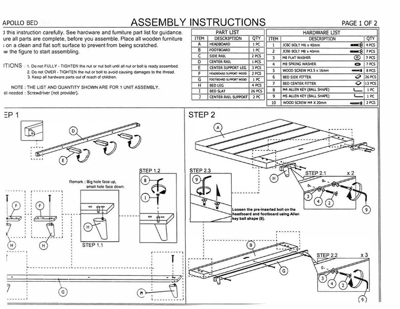 Bedtime APOLLO BED Manual de usuario