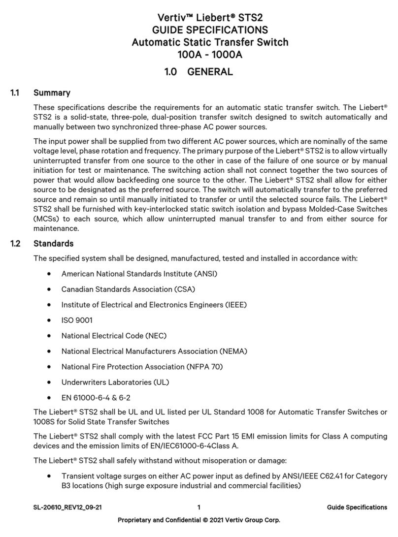 Vertiv Liebert STS2 Manual de usuario