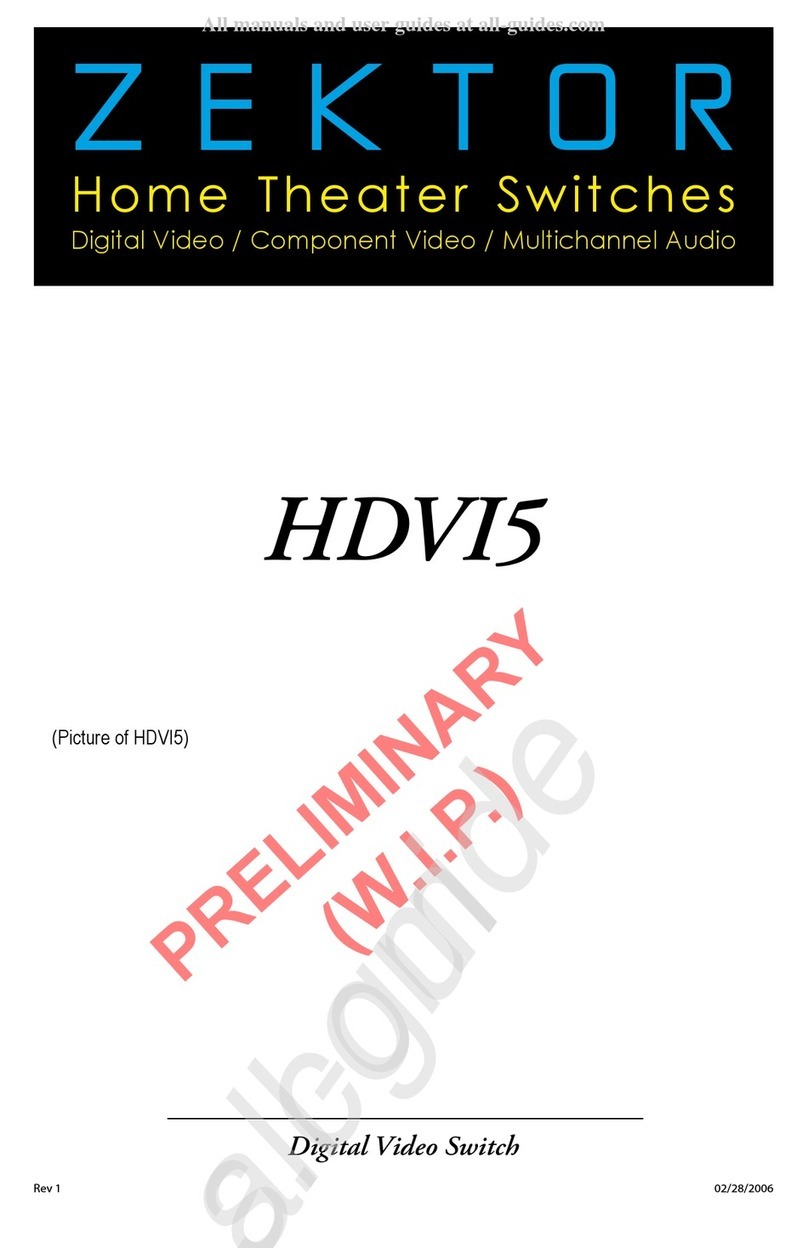 Zektor HDVI5 Manual de usuario