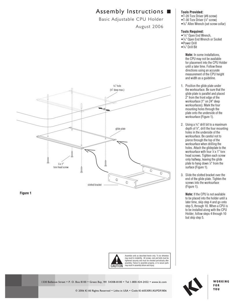 KI Basic Adjustable CPU Holder Manual de usuario
