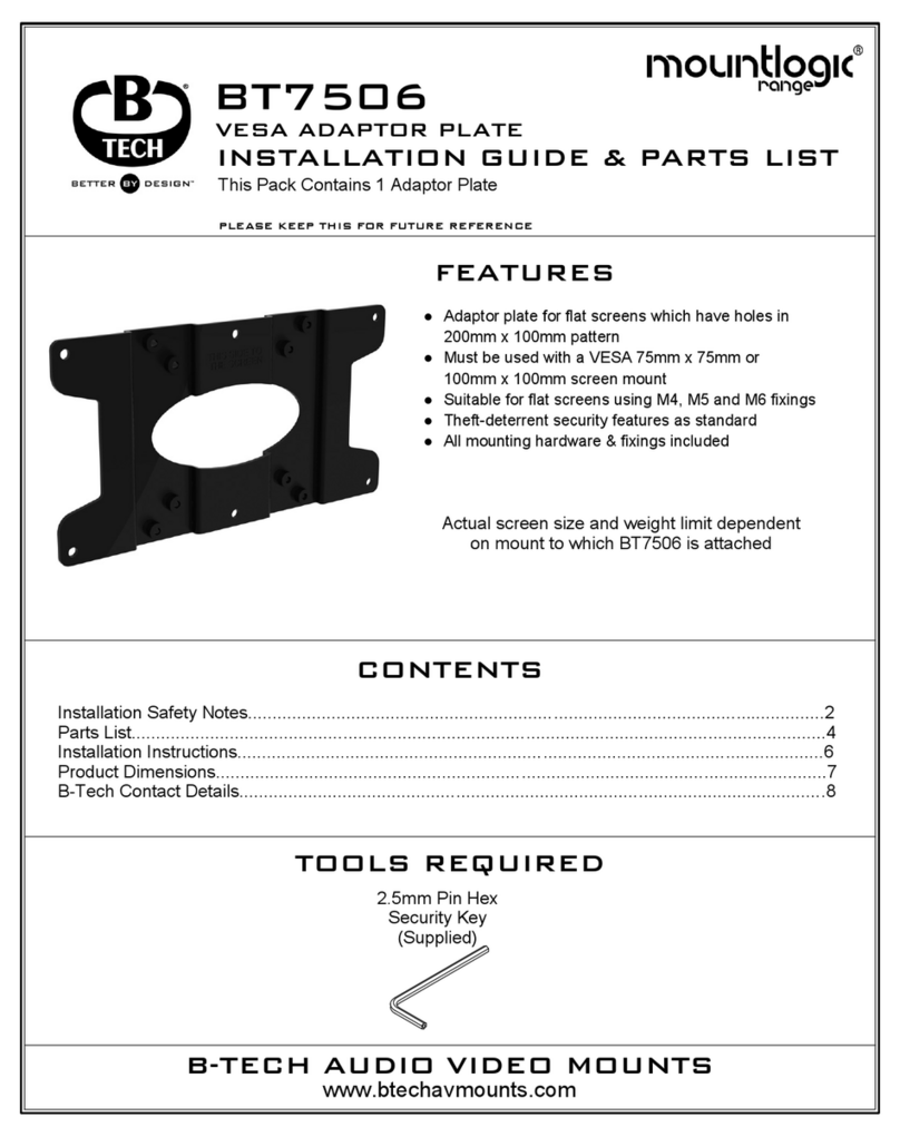 B-Tech Mountlogic BT7506 Manual de instrucciones