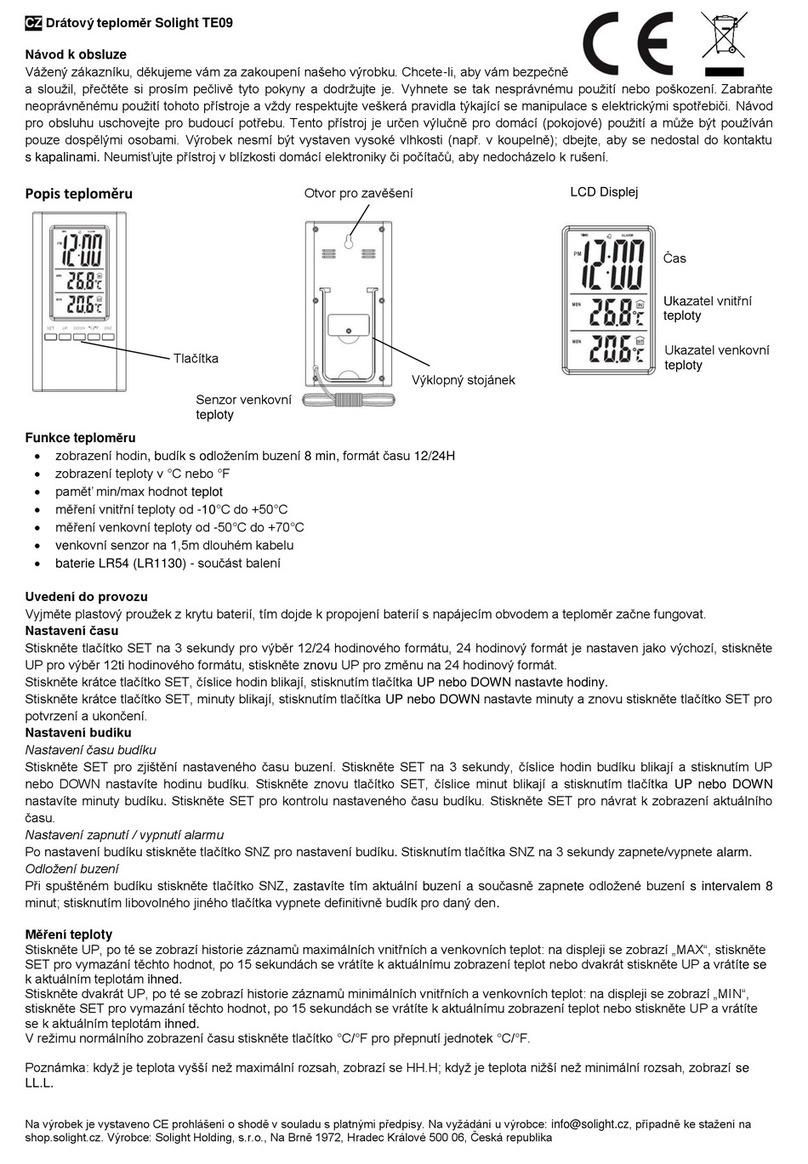 Solight TE09 Manual de usuario