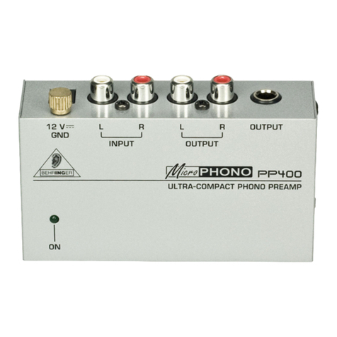 Behringer MicroPHONO PP400 Manual de usuario