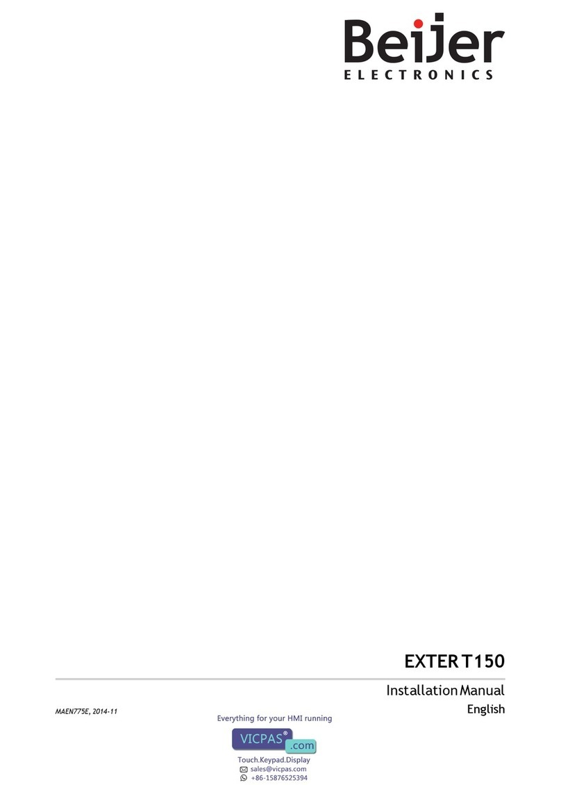 Beijer Electronics EXTER T150 Manual de usuario