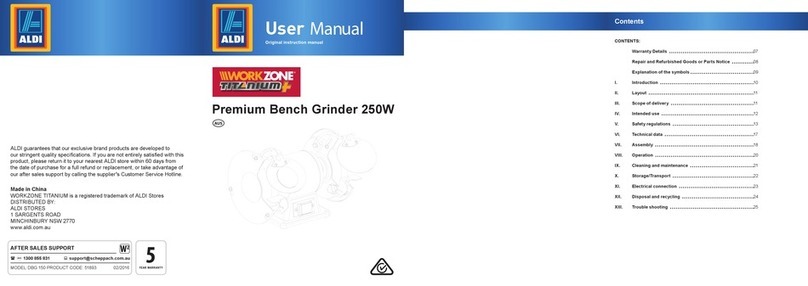WORKZONE TITANIUM DBG 150 Manual de usuario