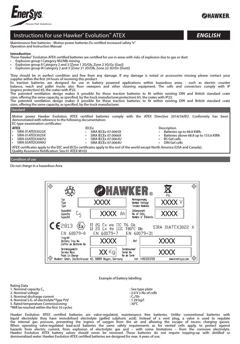 Hawker EverSys Evolution ATEX Manual de usuario