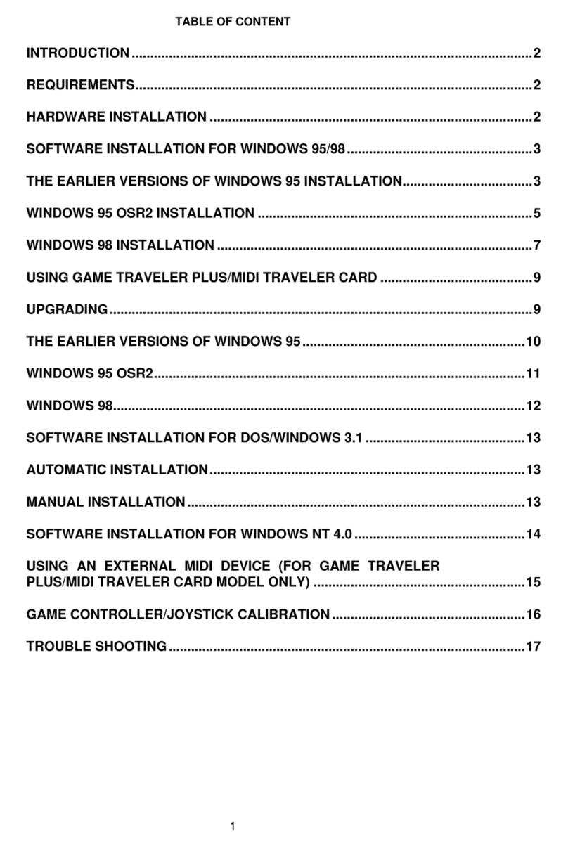 EXP Computer Game Traveler Manual de usuario EXP Computer Game Traveler Manual de usuario