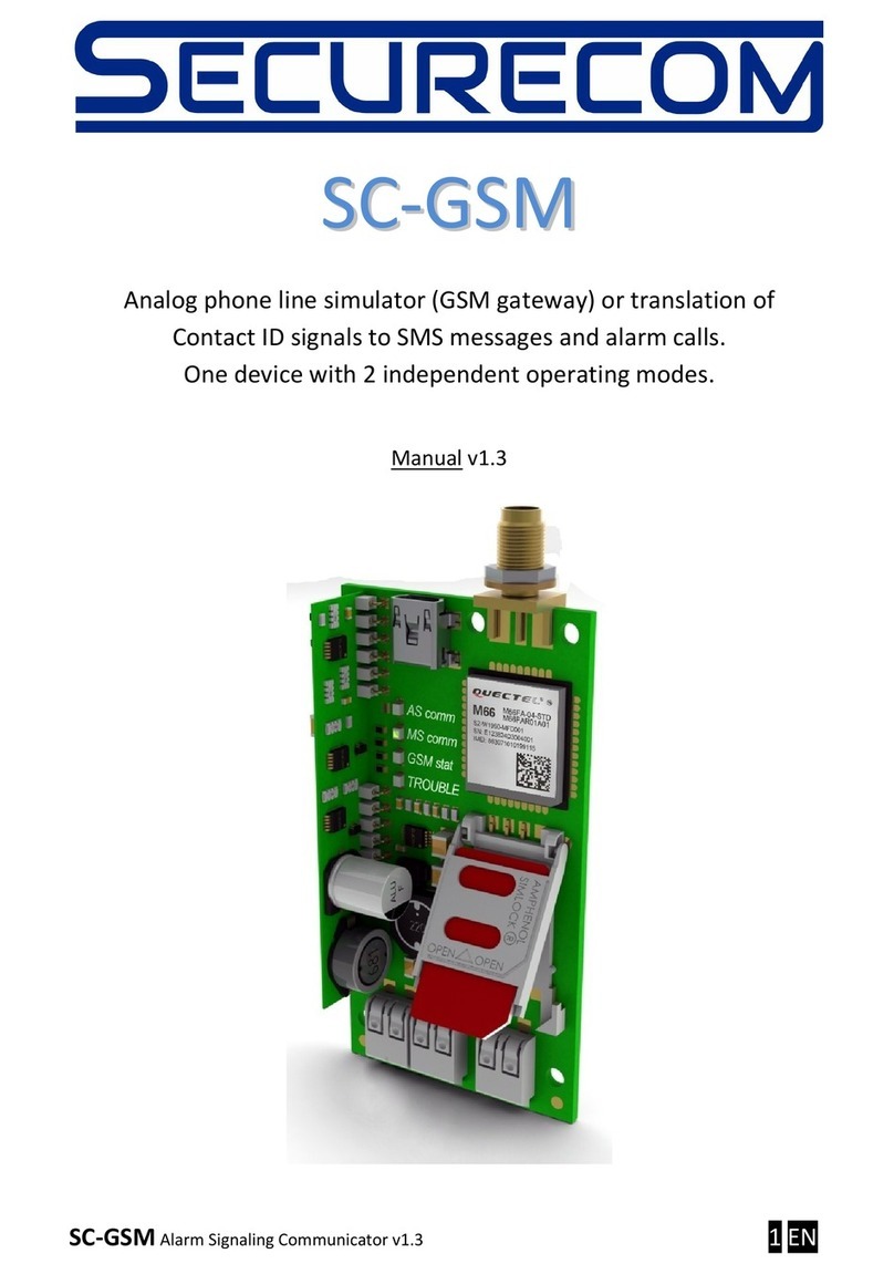 SECURECOM SC-GSM Manual de usuario