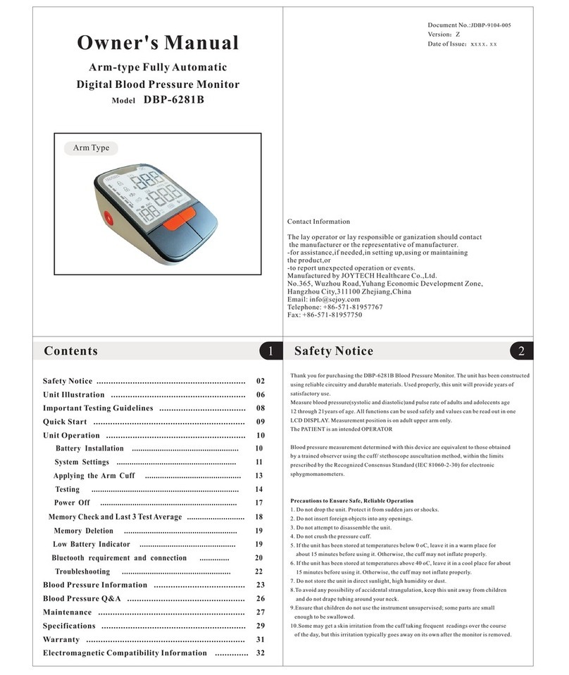 JOYTECH DBP-6281B Manual de usuario